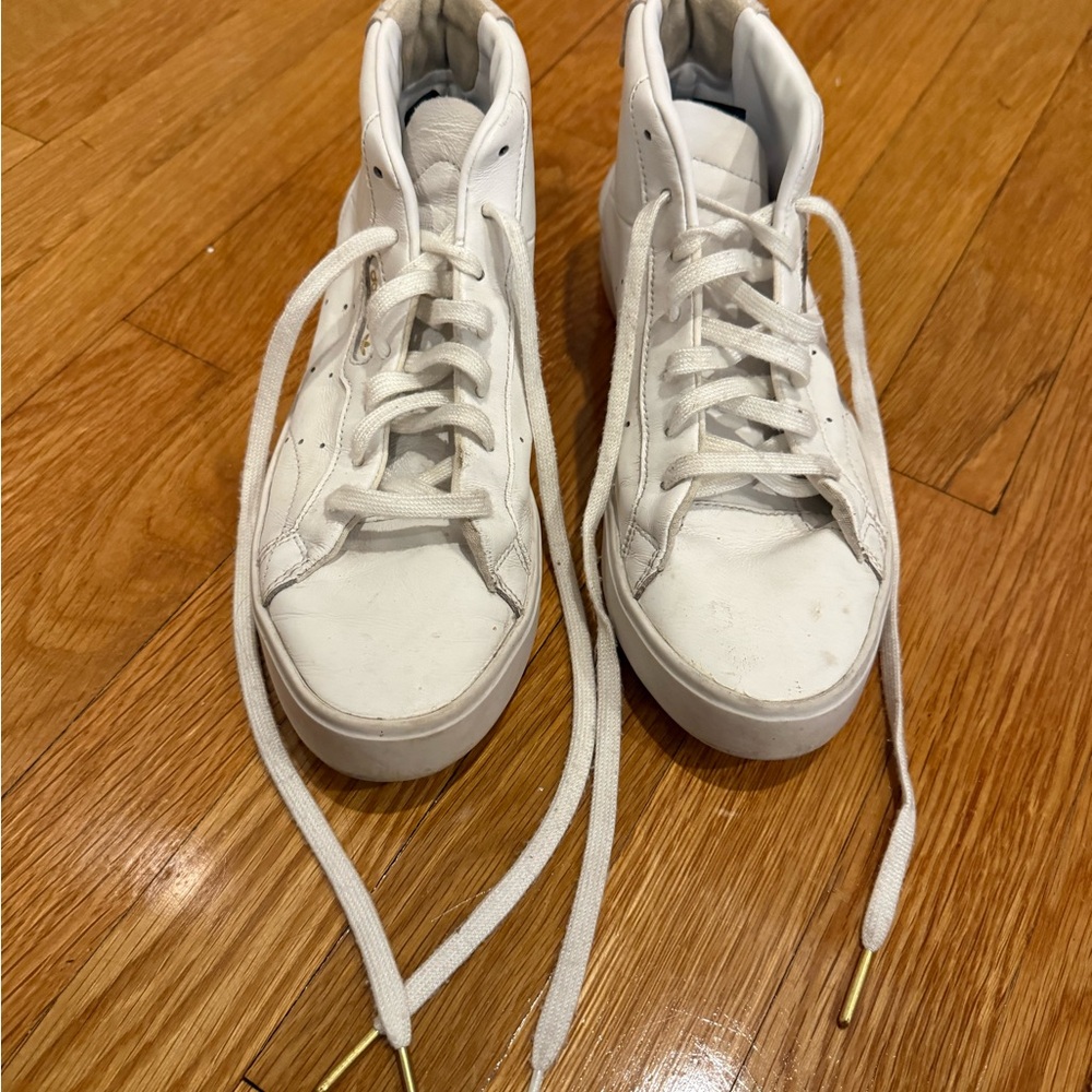 Adidas White High-Top Sneakers